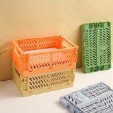 Foldable Plastic Storage Box High Capacity Desktop Sundries Storage Basket for Office Dormitory Stationery Organizer COD