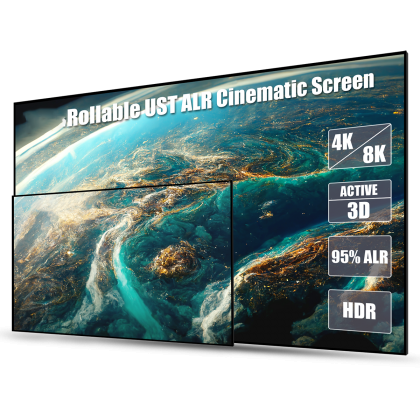 AWOL 120Inch ALR Projector Cinematic Screen UST 16:9 170° Viewing Angle Ambient 95% Ceiling Light Giant Cinema Screen COD