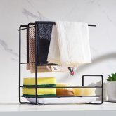 Iron Painted Kitchen Sink Stand Wall Mounted Rag Sponge Storage Rack Accessories Orgainzer Tools Gadget Container Shelf Drainer COD