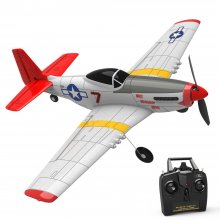 Eachine Mini Mustang P-51D V2 761-5 EPP 400mm Wingspan 2.4G 6-Axis Gyro RC Airplane Trainer Fixed Wing BNF/RTF One Key Return Compatible DSM S-BUS Protocol for Beginner