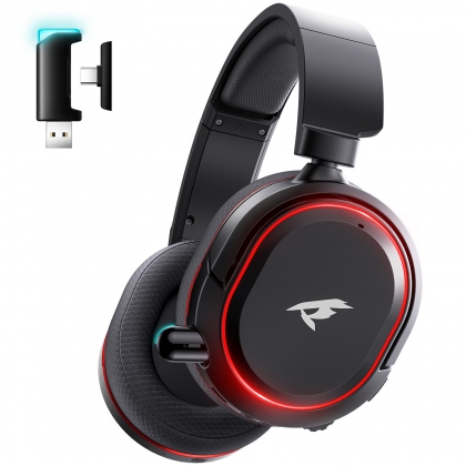 CINPUSEN UG-08s bluetooth Headphone 2.4G Wireless Headset Immersive 7.1 Surround 1000mAh Battery Low Latency Gaming Headset with Mic COD