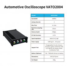 Micsig VATO2004 200MHz Automotive Virtual Oscilloscope 200MHz Max Bandwidth 1GSa/s Sampling 4 Channel Portable High Precision Oscilloscope COD