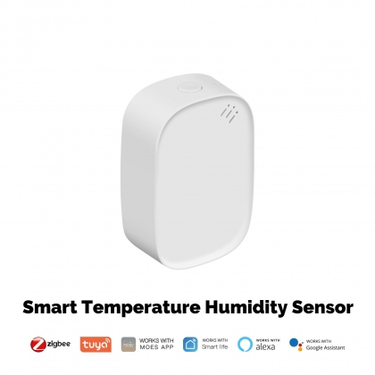 ZigBe Wireless Temperature and Humidity Sensor High Sensitivity with 50m Communication Range Compatible with Smart Home Devices Voice Monitoring Energy Efficient Home Automation