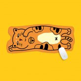 Orange Cat Theme Shaped Mouse Pad Anti-slip Rubber Desktop Table Mat for Home Office Gaming Keyboard Pad COD