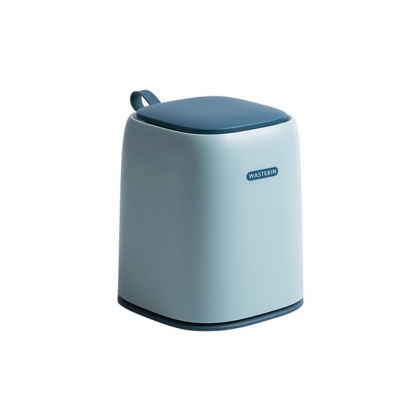 Double-Layer Waste Bin Pressing Type Desktop Garbage Basket Table Plastic Office Trash Can Dustbin Sundries Barrel Box COD