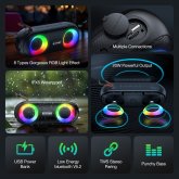 BlitzWolf® BW-X11 bluetooth Speaker Wireless Speaker 20W RGB Colorful Lights Bass IPX6 Waterproof Power Bank TF Card AUX Outdoor Portable Speaker COD