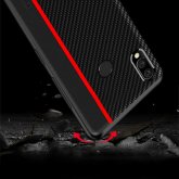 Bakeey Shockproof Carbon Fiber Soft Silicone Edge PU Leather Protective Case for Xiaomi Redmi Note 7 / Redmi Note 7 Pro Non-original COD