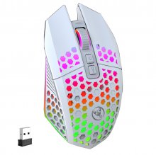 HXSJ T500 2.4G Wireless Mouse RGB 800-1600DPI Type-C Rechargeable Mute Gamer Mice for PC Laptop Computer COD