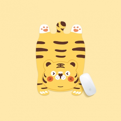 Tiger Theme Shaped Mouse Pad Anti-slip Rubber Desktop Table Mat for Home Office Gaming Keyboard Pad COD