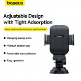 Baseus UltraControl Go Series Clamp-Type Car Phone Holder Car Dashboard/Window Mount Stand with Strong Suction Cup & Damping Clamp Arms for iPhone 12 13 14 14 Pro for Huawei Mate50 for Samsung Galaxy