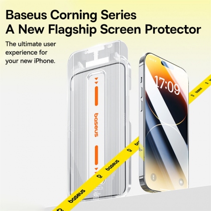 Baseus Corning Series Full-Coverage HD Tempered Glass Screen Protector for iPhone 15 15Plus 15Pro 15 Pro Max COD