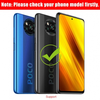 Bakeey for POCO X3 PRO / POCO X3 NFC Case Carbon Fiber Gradient Color Shockproof Anti-Scratch Tempered Glass Protective Case Non-original COD