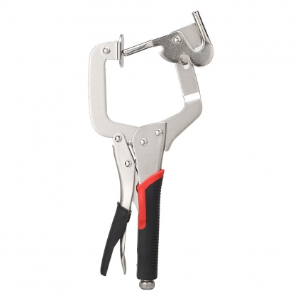 12 Inch/300mm Vigorous Pliers Woodworking Oblique Hole Clamp Dual Purpose C-Clamp High-Quality Chrome Vanadium Steel Construction Adjustable COD