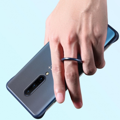 Bakeey Transparent Ultra Thin Anti Fall Matte Hard PC&Soft Edge With Finger Ring Protective Case For OnePlus 7 PRO COD