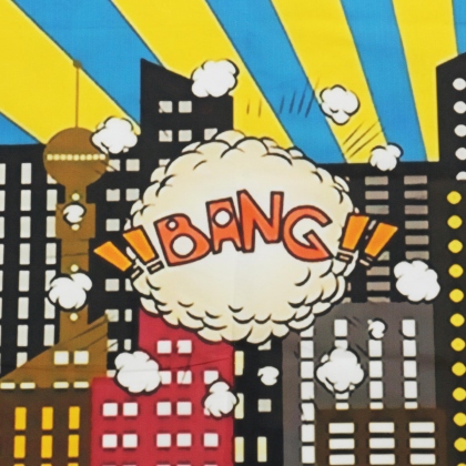 5x7FT 9x6FT Vinyl Cartoon City Bang Booom Photography Backdrop Background Studio Prop COD