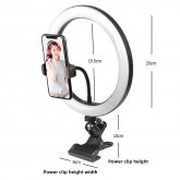 Bakeey Fill Light 10 Inch LED Ring Light Selfie Lighting Beauty Desktop Phone Holder for Live Broadcast COD