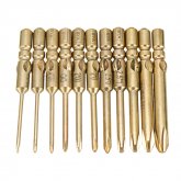 10Pcs 40mm Magnetic Screwdriver Bits Hex Cross Head PH0 PH1 PH2 Bit For Electric Screwdriver COD