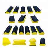 16 PCS Handheld Hand Sanding Blocks Set Hook and Loop Interchangeable Design for Diverse Applications Perfect for DIY Enthusiasts COD