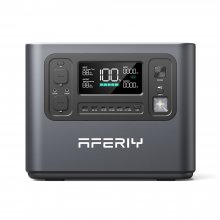 [US Direct] Aferiy P210 2400W 2048Wh Portable Power Station LiFePO4 Solar Generator + 2* S200 200W Solar Panel UPS Pure Sine Wave Camping RV Home Emergency Portable Generator UK Plug