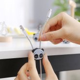 2Pcs Cute Mini Panda Pattern Multi-function Two-way Winding Desktop Tidy Management Cable Organizer Winder for iPhone X XS Huawei Xiaomi Mi9 S10 S10+ Data Cable and Mouse Headphone Wire Non-original