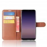 Litchi PU Leather Flip Card Slots Bracket Wallet Case for Samsung Galaxy A8 Plus 2018 COD