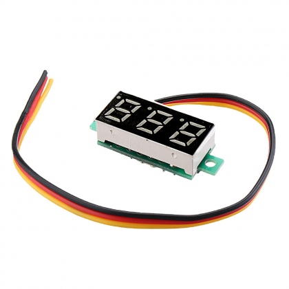 5pcs 0.28 Inch Three-wire 0-100V Digital Red Display DC Voltmeter Adjustable Voltage Meter COD