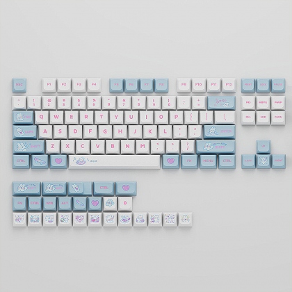 130 Keys Universal Key Cap Set PBT Sublimation XDA Profile for Mechanical Keyboard COD