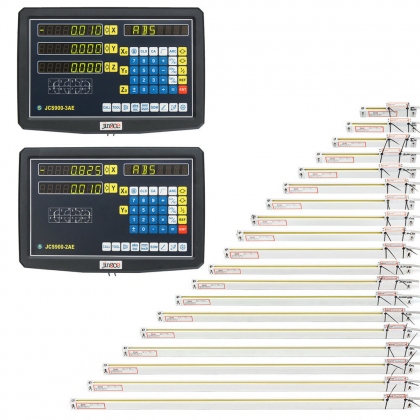 Machifit 2/3 Axis Grating CNC Milling Digital Readout Display / 50-1000mm Electronic Linear Scale Lathe Tool COD