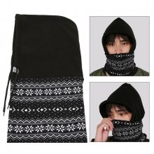 Unisex Neck Hood Fleece Hat Winter Warm Balaclava Helmet Windproof Neck Gaiter Face Mask Head Scarf COD