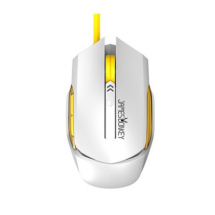 James Donkey 112W Wired USB Mouse 800-3200DPI Ergonomics Monochromatic Light Unwound Cable Sweatproof Mouse with 6 Keys for Office Home Gaming COD