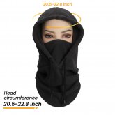 MOHOO Fleece Balaclava Ski Mask Adjustable Winter Balaclava Cold Weather Windproof Face Warmer Lengthened Balaclava for Men Women Light Black COD