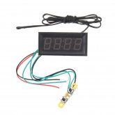 0.56 Inch 200V 3-in-1 Time + Temperature + Voltage Display with NTC DC7-30V Voltmeter Black Watch Clock Digital Tube COD