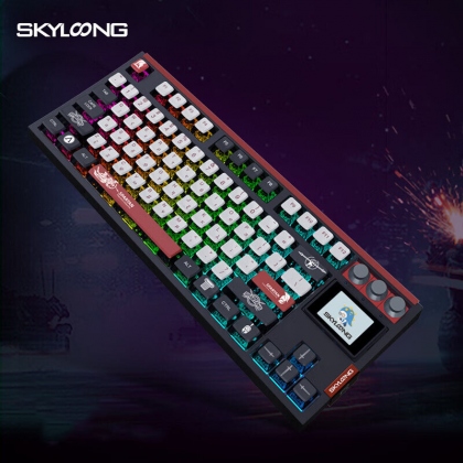 SKYLOONG GK87 PRO Spartan Mechanical Keyboard Triple Model Gateron 3.0 Switch PBT Hot Swap Knob RGB Backlit Gasket Gamer 2.4G Bluetooth Wireless Gaming Keyboard