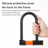 U Shape Bike Lock Silicone Soft Anti-Theft with 2 Keys Safety Lock for MTB Bike Road Bike COD