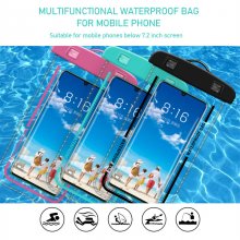 SZ-1 Universal 30M Waterproof Armband Phone Case Sealed Dry Bags Transparent Swimming Cell Phone Pouch Cover for 7.2inch Mobile Phone COD