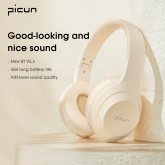 Picun B-01S Wireless Headset bluetooth 5.3 Headphone 40mm Dynamic Speaker HiFi Sound SBC AAC Audio Noise Reduction Support TF Card Foldable Outdoor Sports Headphone