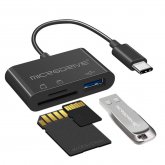 MicroDrive TY1-3 3-in-1 USB Hubs with USB3.0 SD/TF Card Reader Slot for PC Laptop Keyboard Mouse U Disk COD