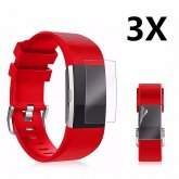 3x Anti-Scratch Clear HD Screen Protector Films Shield Guard For Fitbit Charge 2 COD