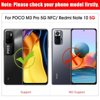 Bakeey for POCO M3 Pro 5G NFC Global Version/ Xiaomi Redmi Note 10 5G Case Foldable Flip Plating Mirror Window View Shockproof Full Cover Protective Case Non-Original