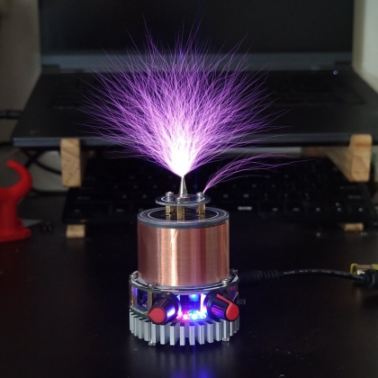 Maxgeek SSTC Mini Tesla Coil Music Double Class-E Solid State Tesla Coil Artificial Teaching Tool COD