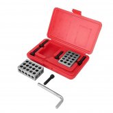 Precision Parallel Blocks 25-50-75mm Metric 1-2-3 23-Hole Parallel Iron Gauge Blocks Accuracy ±0.005mm M10 Thread- With Box Wrench Screws COD