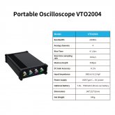 Micsig VTO2004 Portable Split-Type Oscilloscope with 200MHz Bandwidth 1GSa/s Sampling Rate and High Capacity Battery Ideal for Fieldwork and Automotive Diagnostics