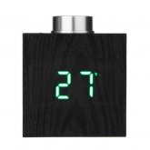 TS-T13 Wooden Grain LED Knob Digital Electronic Creative Thermometer Hygrometer USB Charging Temperature and Humidity Measure COD