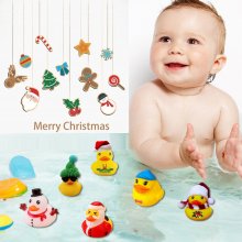 Christmas Advent Calendar Countdown with 24 Rubber Ducks Days Kids Adults Playing Funny Gifts Decoration Toys COD