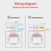 Homekit WiFi Smart Light Wall Key Switch for No Neutral Or With Neutral Line Remote Control Work with Apple HomeKit Siri Voice COD