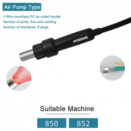 850 Air Pump Type Three-Wire Non-Display DC Airflow Handle Efficient and Reliable Air Pump Handle Five-Wire Welding Interfaces Ideal for Various Applications