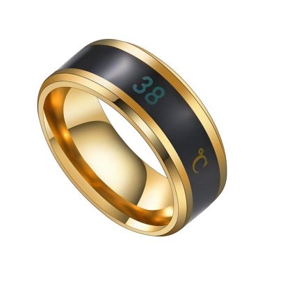 Smart Temperature Ring Steel Couple Temperature Ring Jewelry COD