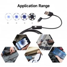 3-in-1 Mobile Phone Industrial Borescope Inspection Built-in 6 Adjustable LEDs Lights 8mm 1280*720 Resolution IP67 Waterproof COD