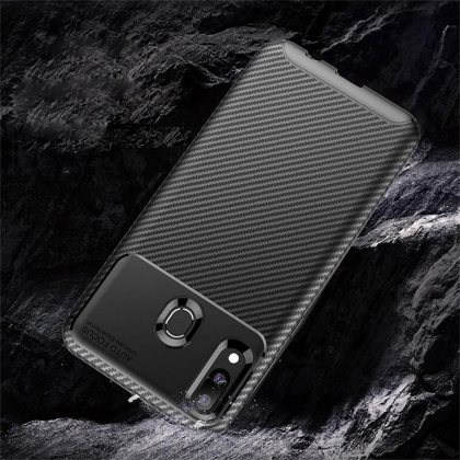 Bakeey Protective Case For Samsung Galaxy M20 2019 Carbon Fiber Fingerprint Resistant Soft TPU Back Cover COD