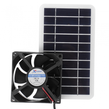 10W Portable Solar Panel Kit Dual DC 5V USB Charger Kit Solar Power Controller with Fans COD